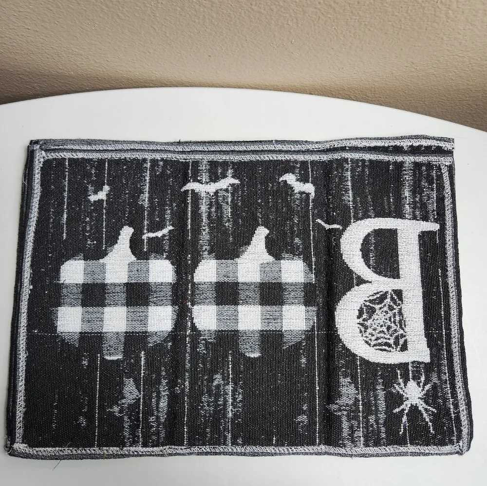 Twisted Anchor Trading Fall Halloween Buffalo Plaid Placemats-Set of 4 (NWT)